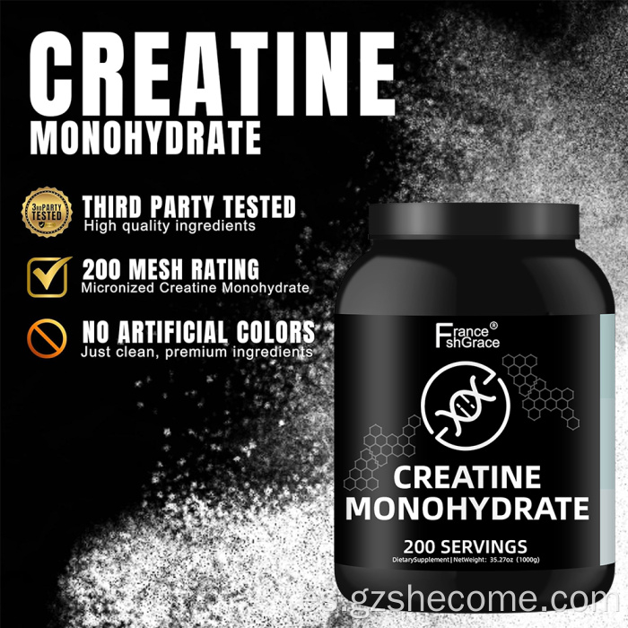 Rendimiento de fuerza del polvo de monohidrato de creatina Shecome